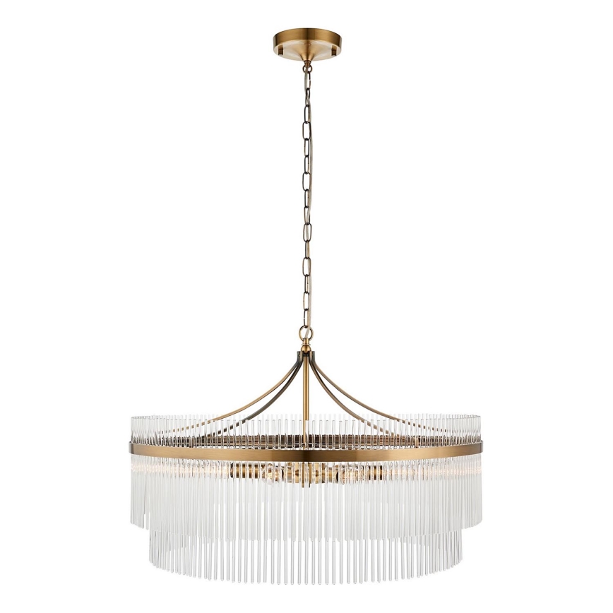 Endon 112574 - Lustre sur chaîne MARIETTA GRAND 7xE14/7W/230V laiton/transparent