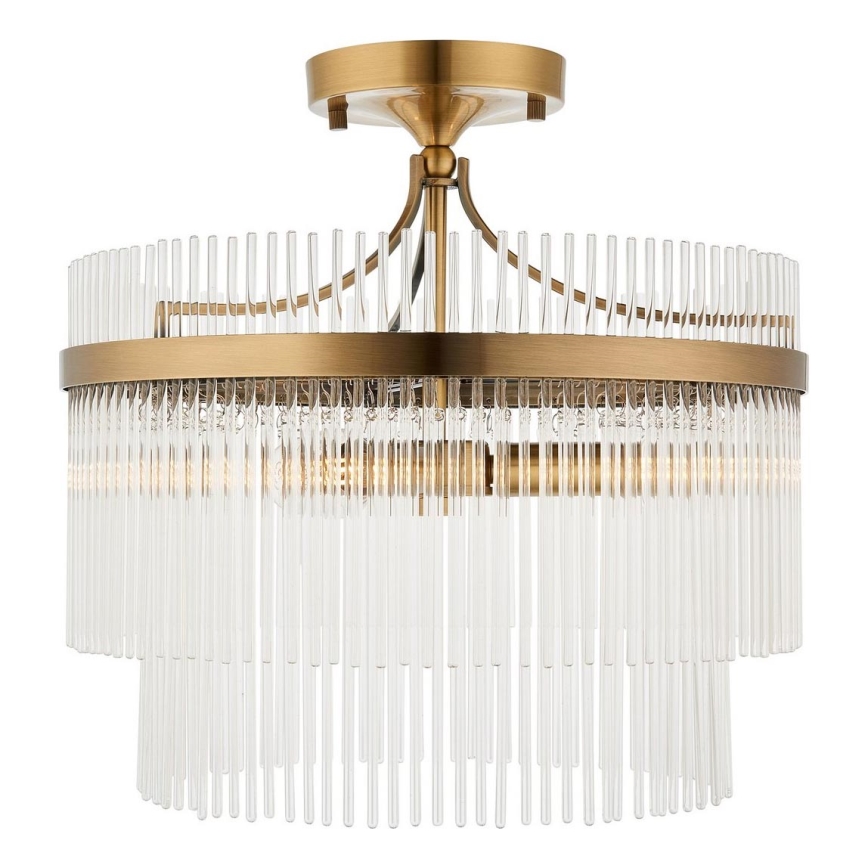 Endon 112575 - Lampadario a plafone MARIETTA 3xE14/7W/230V ottone/limpido