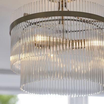 Endon 112575 - Lampadario a plafone MARIETTA 3xE14/7W/230V ottone/limpido