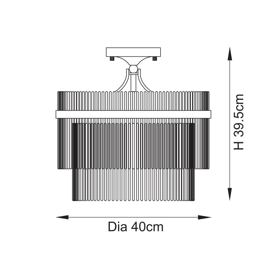 Endon 112575 - Lampadario a plafone MARIETTA 3xE14/7W/230V ottone/limpido