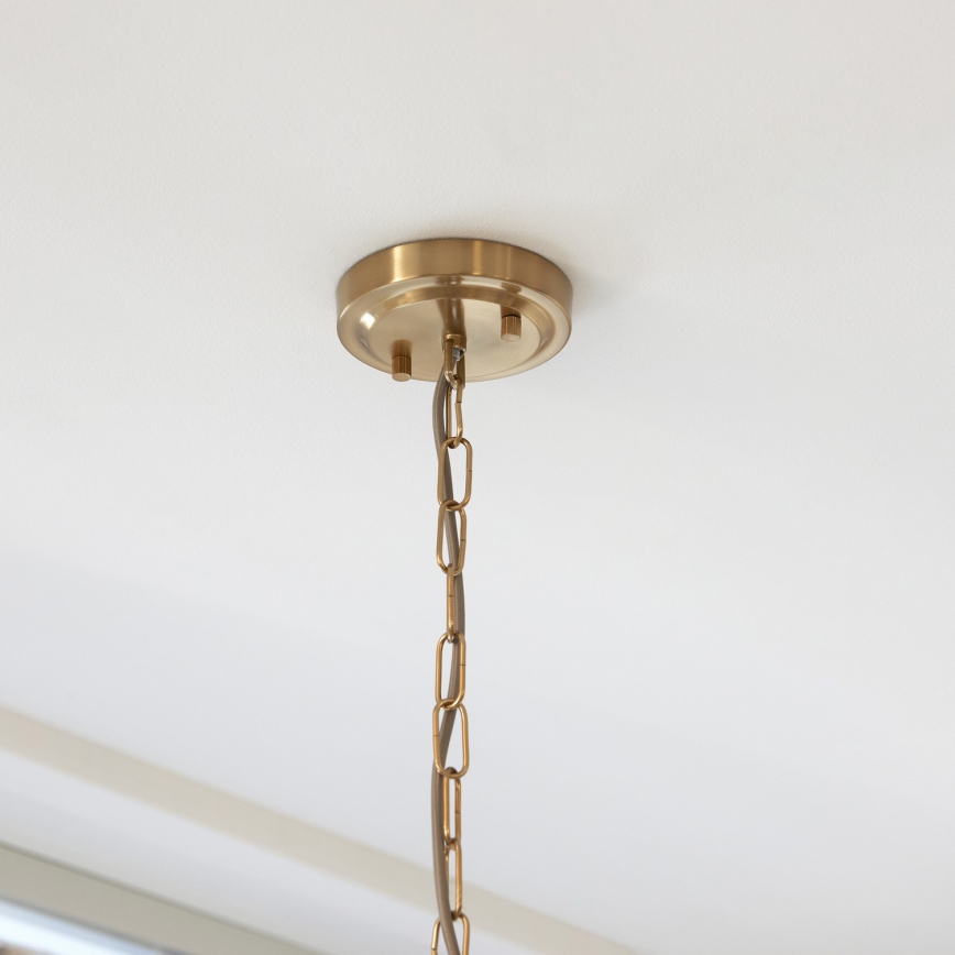 Endon 112859 - Lampadario a catena HARLOW 1xE27/10W/230V ottone