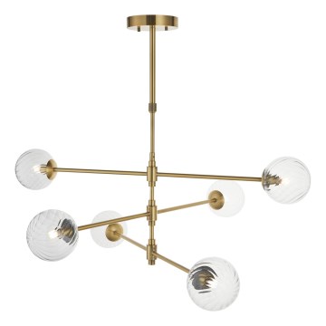 Endon 114039 - Pendelleuchte mit Stange 6xG9/3,2W/230V, goldfarben