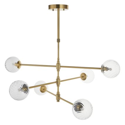 Endon 114039 - Pendelleuchte mit Stange 6xG9/3,2W/230V, goldfarben