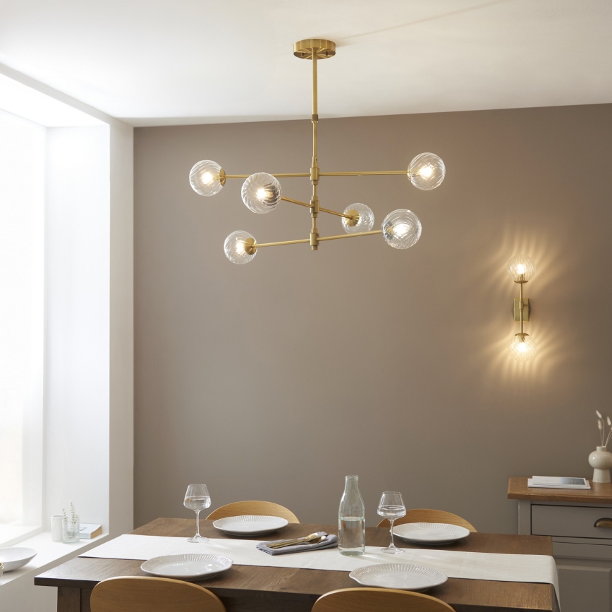 Endon 114039 - Suspension à tige 6xG9/3,2W/230V dorée