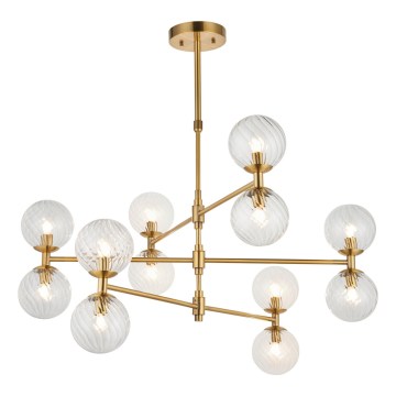 Endon 114041 - Kronleuchter an Stange 12xG9/3,2W/230V goldfarben