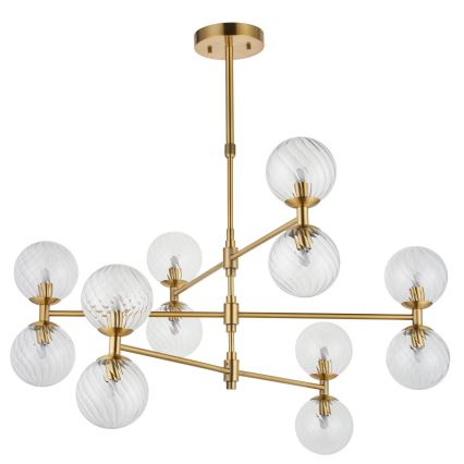 Endon 114041 - Kronleuchter an Stange 12xG9/3,2W/230V goldfarben