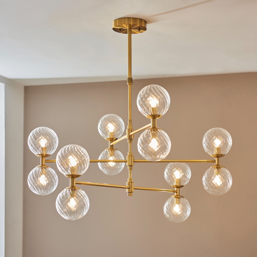 Endon 114041 - Lampadario a stelo 12xG9/3,2W/230V oro