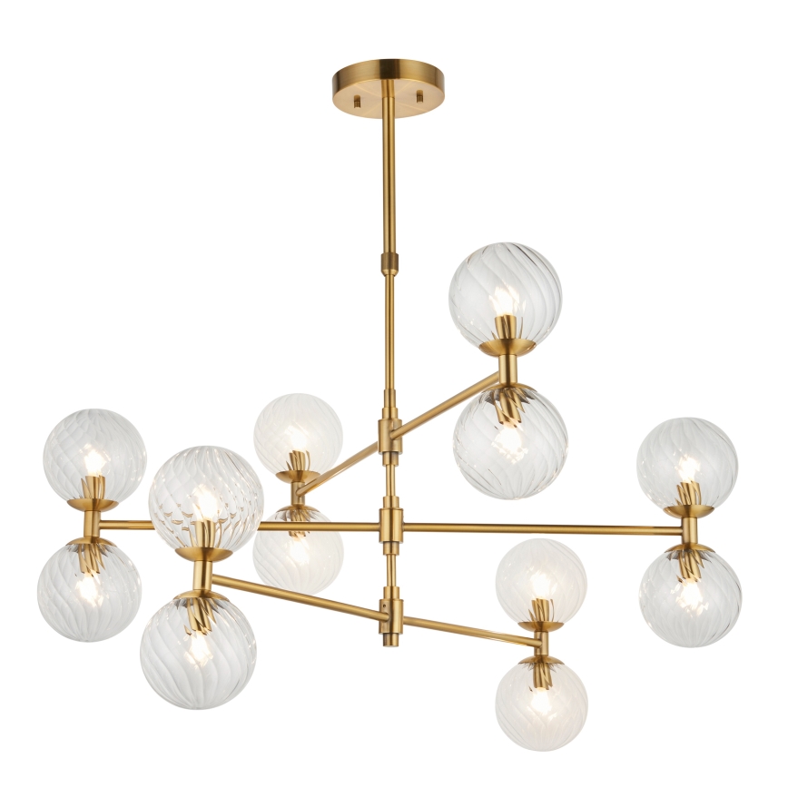 Endon 114041 - Lustre sur tige 12xG9/3,2W/230V doré