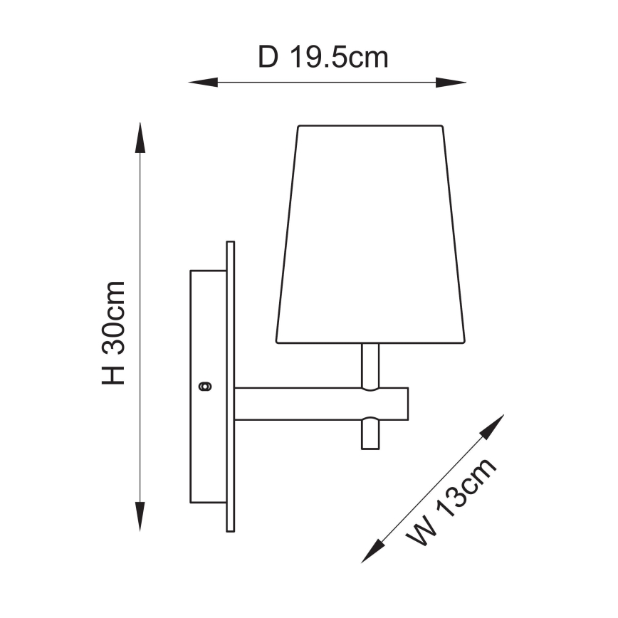Endon 114200 - Applique murale 1xE14/7W/230V beige/doré