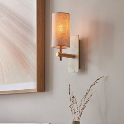 Endon 114201 - Wandleuchte 1xE14/7W/230V beige/goldfarben