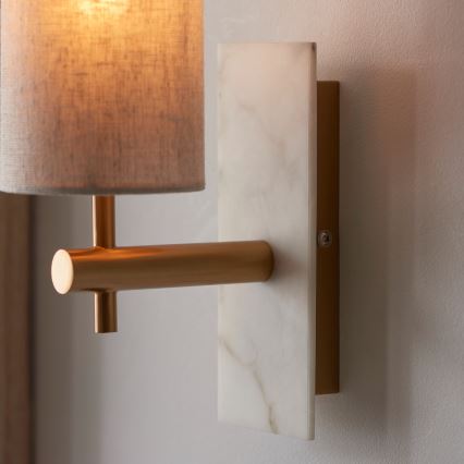 Endon 114201 - Wandleuchte 1xE14/7W/230V beige/goldfarben