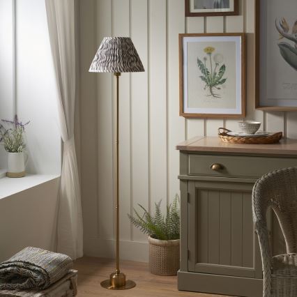 Endon 114785 - LED Lampada da terra ricaricabile e dimmerabile BURLEY LED/1,5W/5V ottone/grigio