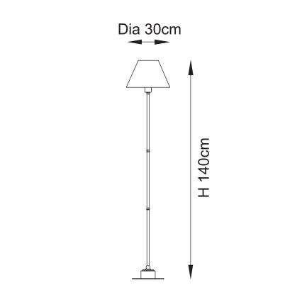 Endon 114785 - LED Lampada da terra ricaricabile e dimmerabile BURLEY LED/1,5W/5V ottone/grigio