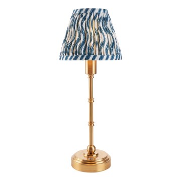 Endon 114796 - Lampe de table à intensité variable rechargeable BURLEY LED/1,5W/5V 3600 mAh laiton/bleu
