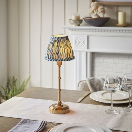 Endon 114796 - Lampe de table à intensité variable rechargeable BURLEY LED/1,5W/5V 3600 mAh laiton/bleu