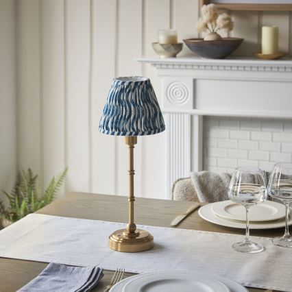 Endon 114796 - Lampe de table à intensité variable rechargeable BURLEY LED/1,5W/5V 3600 mAh laiton/bleu