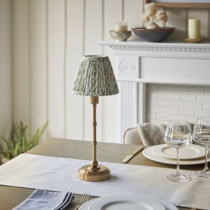 Endon 114800 - Lampe de table à intensité variable rechargeable BURLEY LED/1,5W/5V 3600 mAh laiton/vert