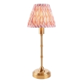 Endon 114804 - Dimm- und aufladbare LED-Tischleuchte BURLEY LED/1,5W/5V 3600 mAh Messing/rosa