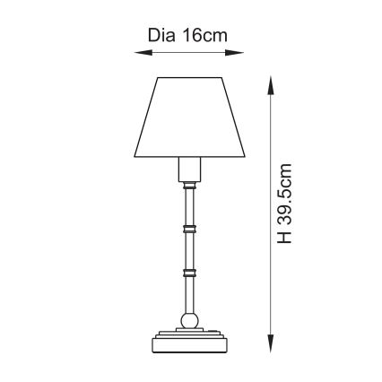 Endon 114804 - Dimm- und aufladbare LED-Tischleuchte BURLEY LED/1,5W/5V 3600 mAh Messing/rosa