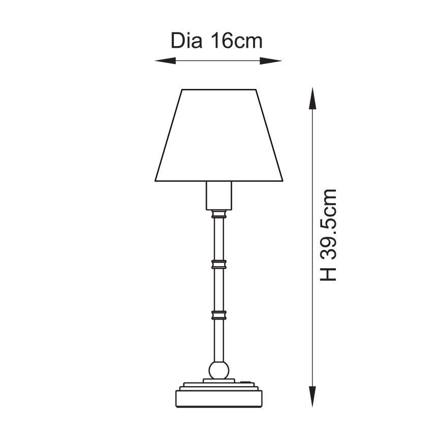 Endon 114804 - Dimm- und aufladbare LED-Tischleuchte BURLEY LED/1,5W/5V 3600 mAh Messing/rosa
