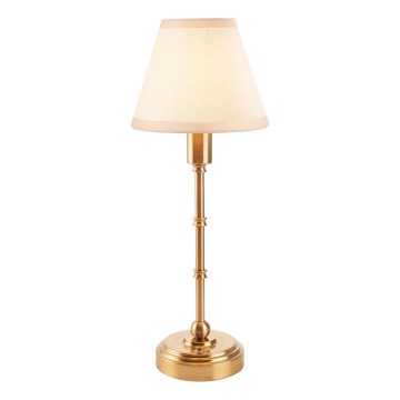 Endon 114811 - Lampada da tavolo ricaricabile dimmerabile BURLEY LED/1,5W/5V 3600 mAh ottone/bianco