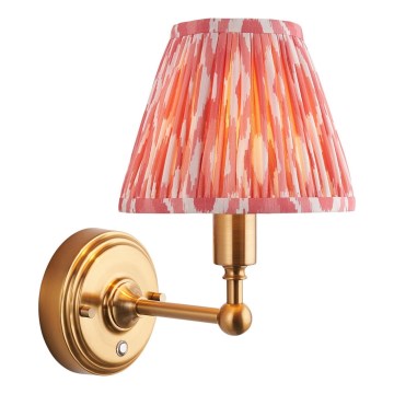 Endon 114817 - Dimmbare, aufladbare LED-Wandleuchte BURLEY LED/1,5W/5V Messing/rosa