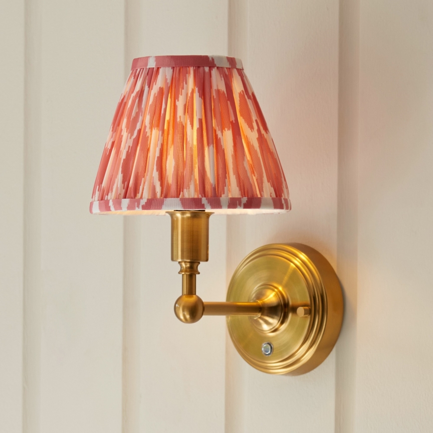 Endon 114817 - Dimmbare, aufladbare LED-Wandleuchte BURLEY LED/1,5W/5V Messing/rosa