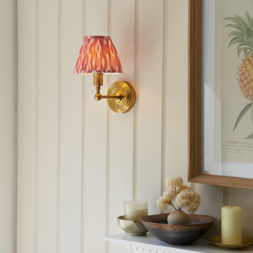 Endon 114817 - Dimmbare, aufladbare LED-Wandleuchte BURLEY LED/1,5W/5V Messing/rosa