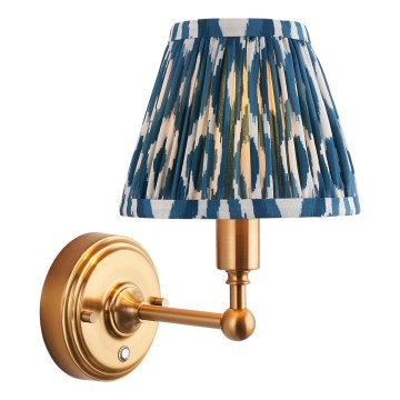 Endon 114827 - Dimmbare, aufladbare LED-Wandleuchte BURLEY LED/1,5W/5V Messing/blau