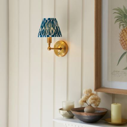 Endon 114827 - Dimmbare, aufladbare LED-Wandleuchte BURLEY LED/1,5W/5V Messing/blau