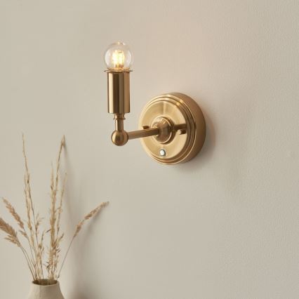 Endon 114830 - Dimmbare, aufladbare LED-Wandleuchte BURLEY LED/1,5W/5V Messing/cremefarben