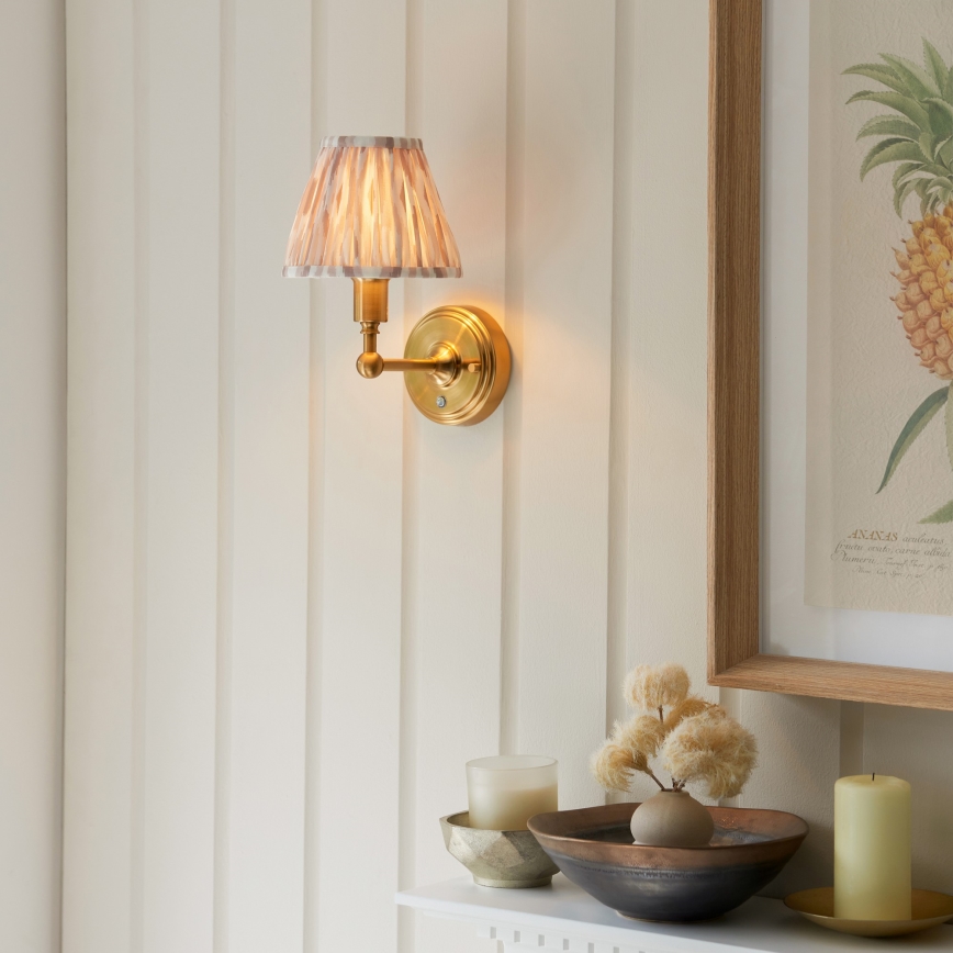 Endon 114831 - Dimmbare, aufladbare LED-Wandleuchte BURLEY LED/1,5W/5V Messing/beige