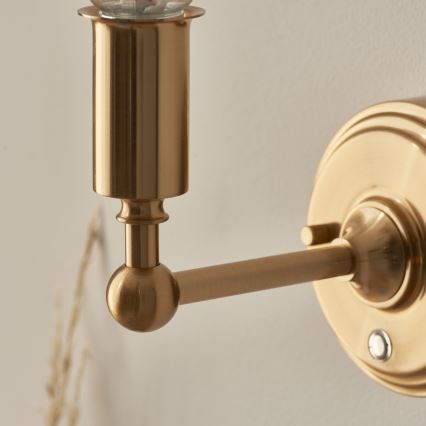 Endon 114831 - Dimmbare, aufladbare LED-Wandleuchte BURLEY LED/1,5W/5V Messing/beige