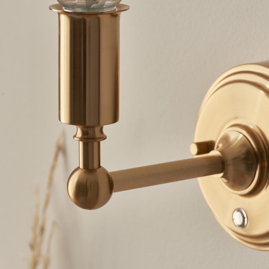 Endon 114831 - Lampe murale à intensité variable et rechargeable BURLEY LED/1,5W/5V 3600 mAh laiton/beige