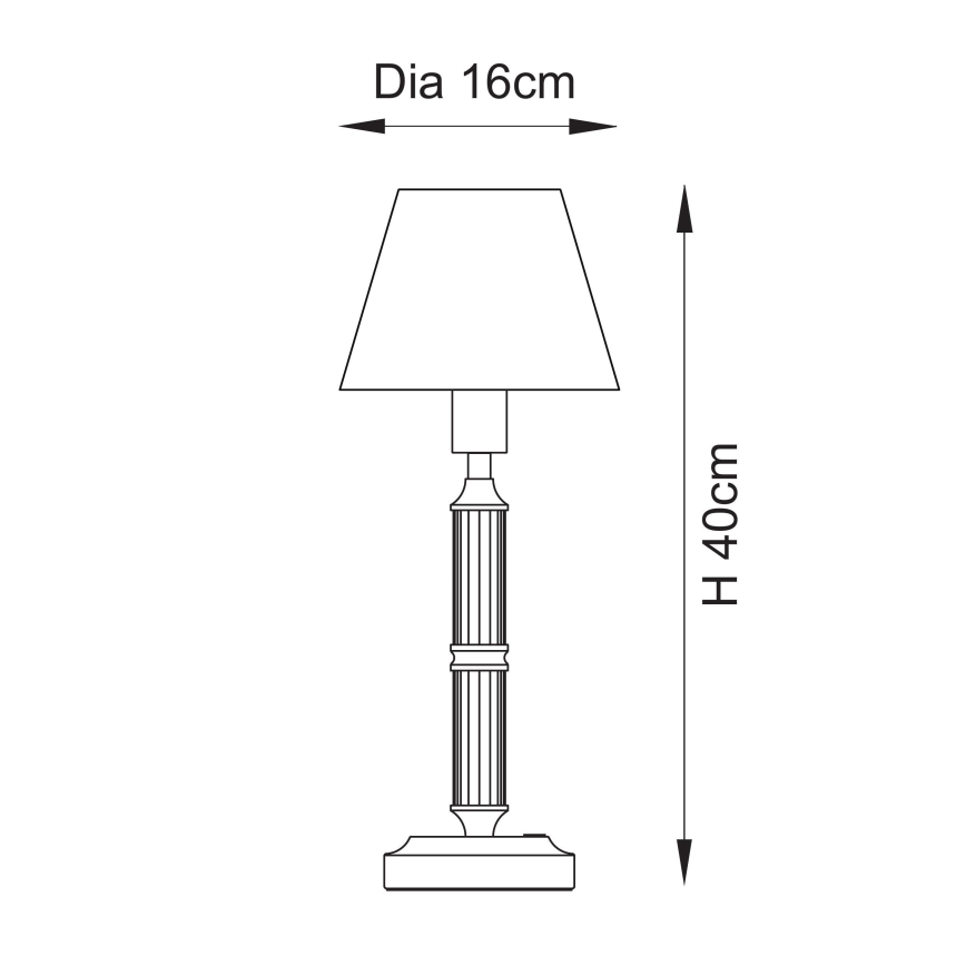 Endon 114842 - Dimmbare, aufladbare LED-Tischleuchte MORTON LED/1,5W/5V 3600 mAh Messing/rosa
