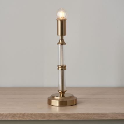 Endon 114846 - Lampe de table à intensité variable rechargeable MORTON LED/1,5W/5V 3600 mAh laiton/bleu
