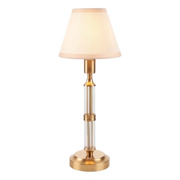 Endon 114849 - LED Lampada da tavolo ricaricabile dimmerabile MORTON LED/1,5W/5V 3600 mAh ottone/beige