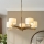 Endon 116994 - Lampadario a catena HEATHCLIFF 5xE14/7W/230V ottone/frassino