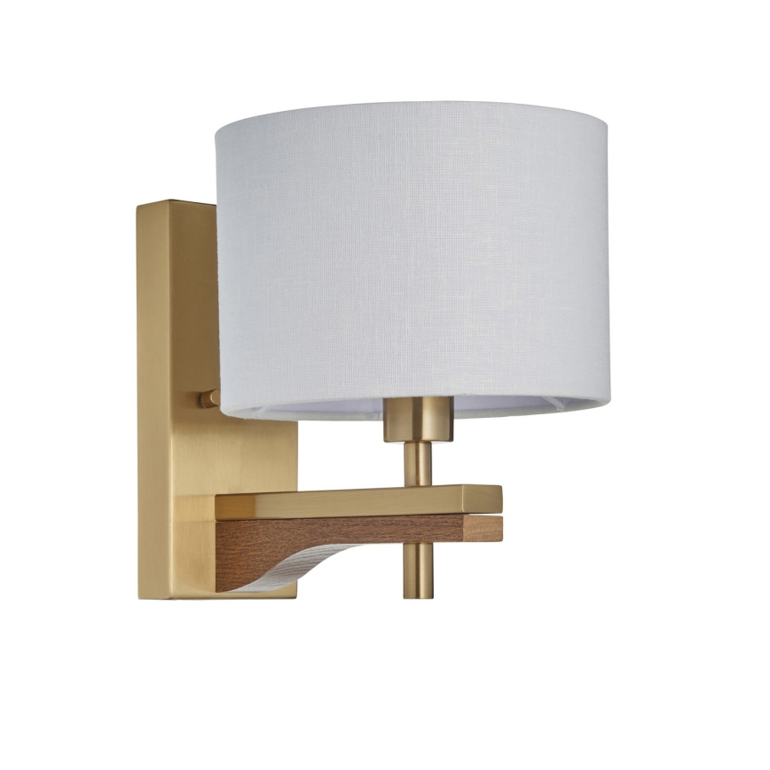 Endon 116995 - Wandleuchte HEATHCLIFF 1xE14/7W/230V Messing/Esche