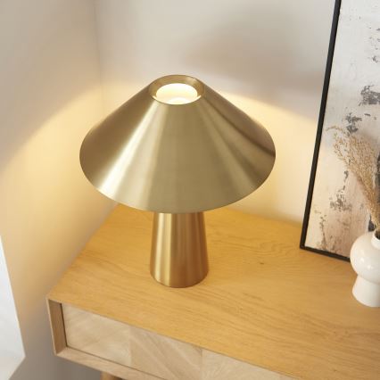 Endon 118685 - Lampe de table ISAK 1xE27/10W/230V dorée