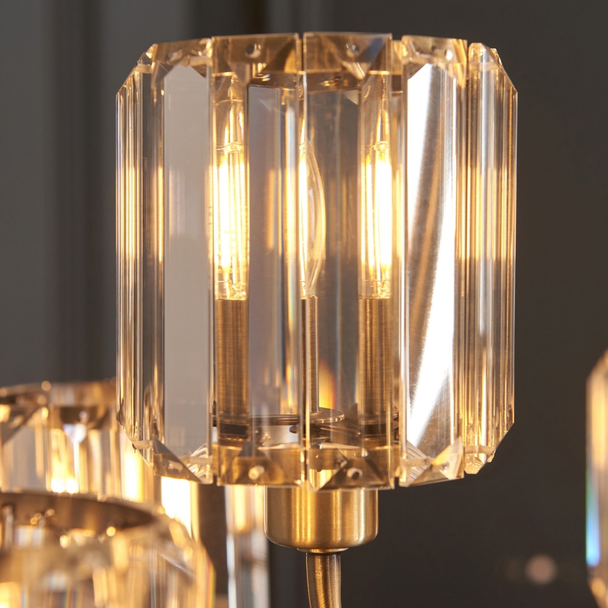 Endon 118934 - Lustre suspendu sur chaîne BERENICE 9xE14/7W/230V doré