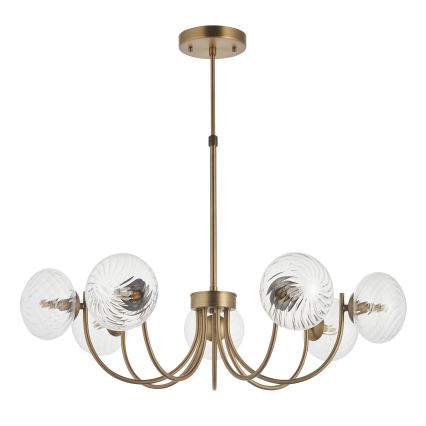 Endon 119224 - Suspension à câble HAGUE 7xG9/5W/230V laiton