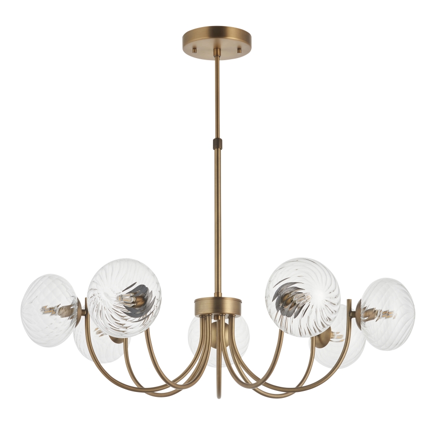 Endon 119224 - Suspension à câble HAGUE 7xG9/5W/230V laiton