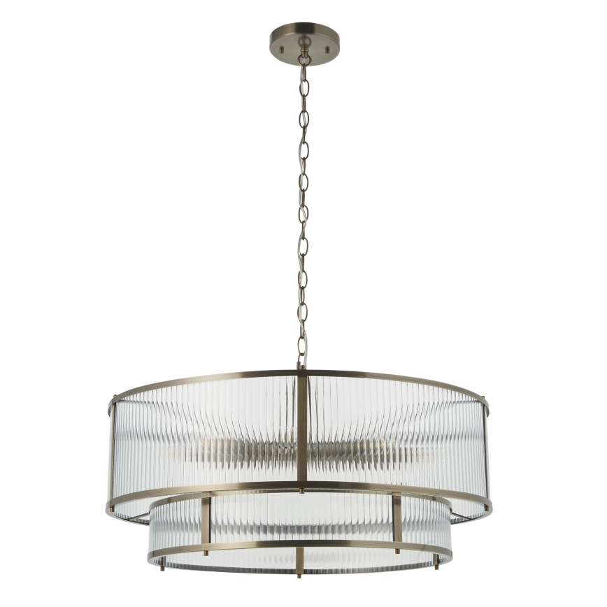 Endon 119456 - Kronleuchter an Kette RIDGETON 8xE14/7W/230V Messing