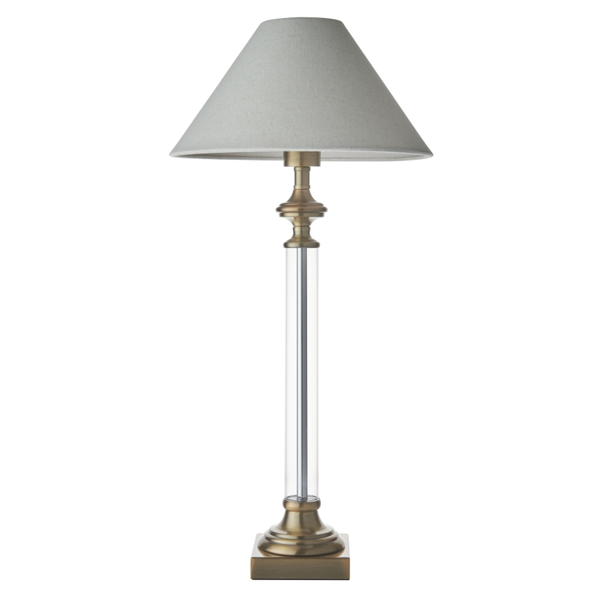 Endon 119972 - Lampe de table AVEBURY 1xE27/10W/230V laiton/gris