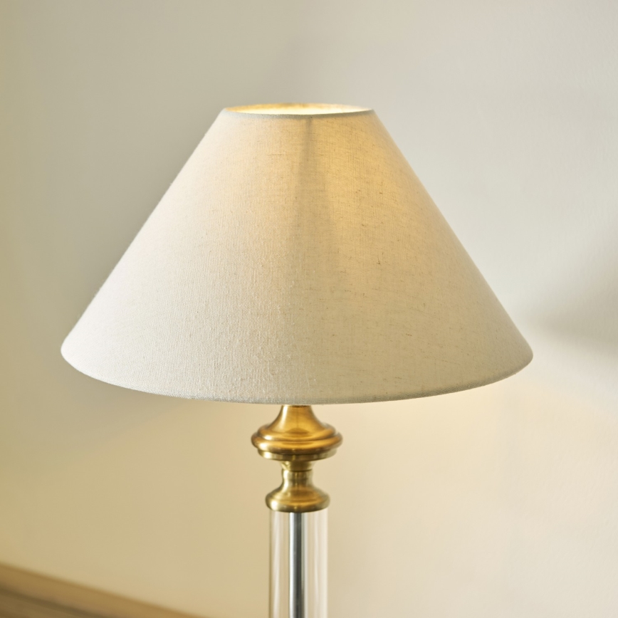 Endon 119972 - Lampe de table AVEBURY 1xE27/10W/230V laiton/gris
