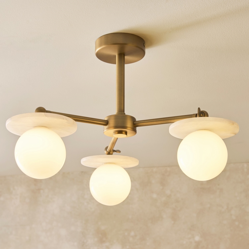 Endon 120036 - Lampadario a stelo CERCHIO 3xG9/5W/230V ottone