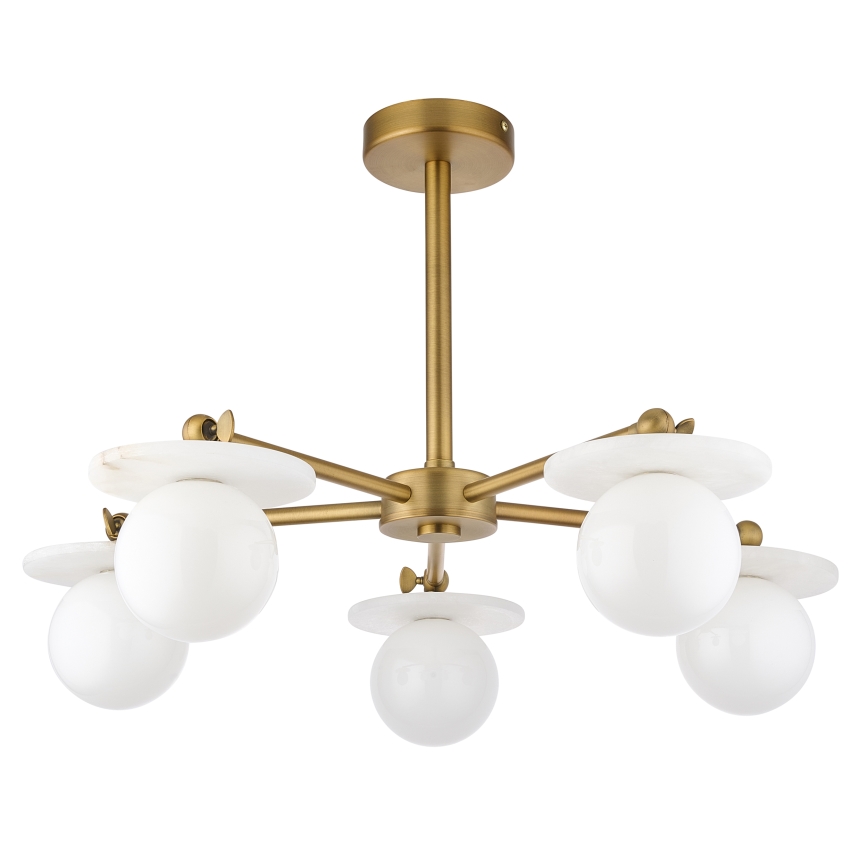 Endon 120037 - Lampadario a stelo CERCHIO 5xG9/5W/230V ottone