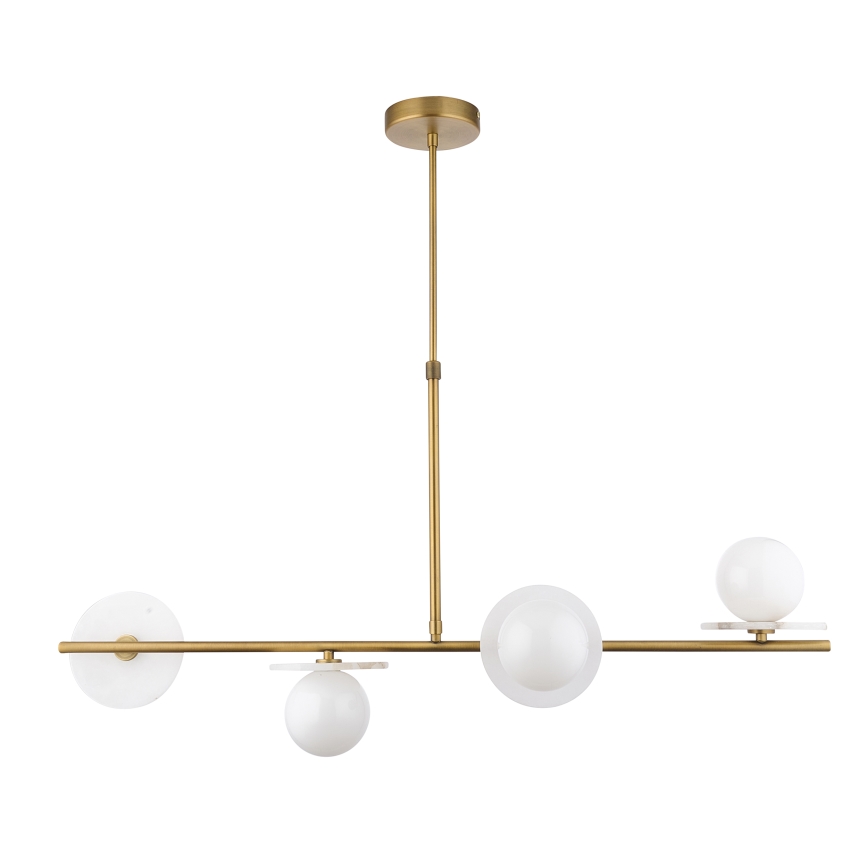 Endon 120038 - Lustre sur tige CERCHIO 4xG9/5W/230V laiton