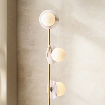 Endon 120042 - Lampada da terra CERCHIO 3xG9/5W/230V in ottone